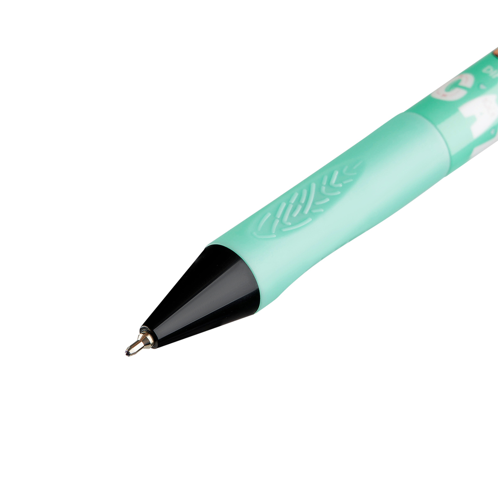 Ручка шариковая автоматическая "Сat Day" синяя, 0,7мм, грип, корпус ассорти