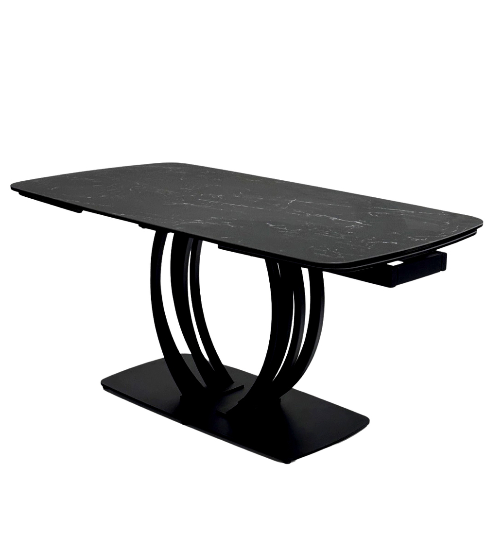 Стол М-City DISAUR Матера (Matera) 160 Kl-116 Черный мрамор матовый, Итальянская керамика, Черный