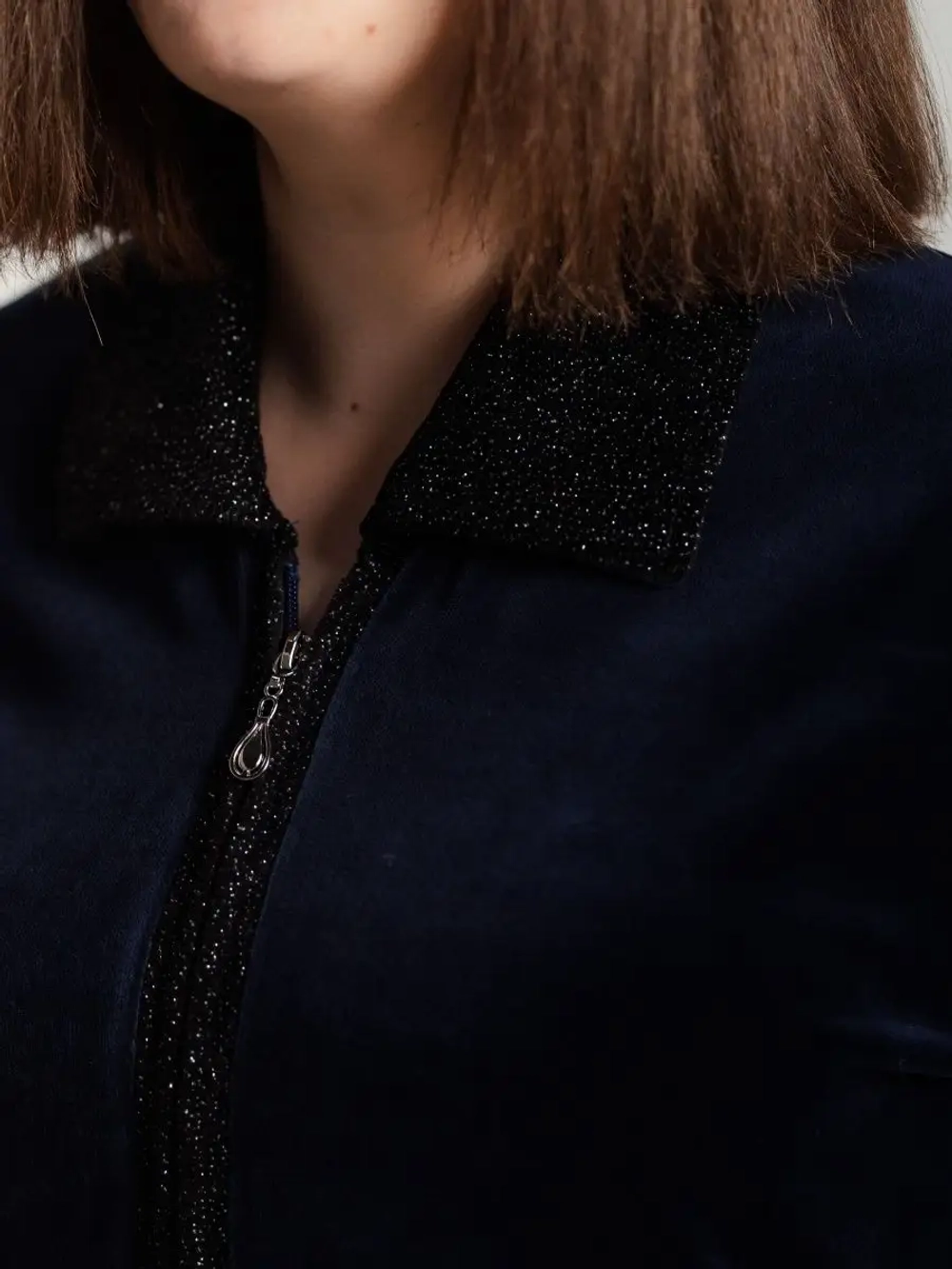 Халат теплый велюр длинный на замке