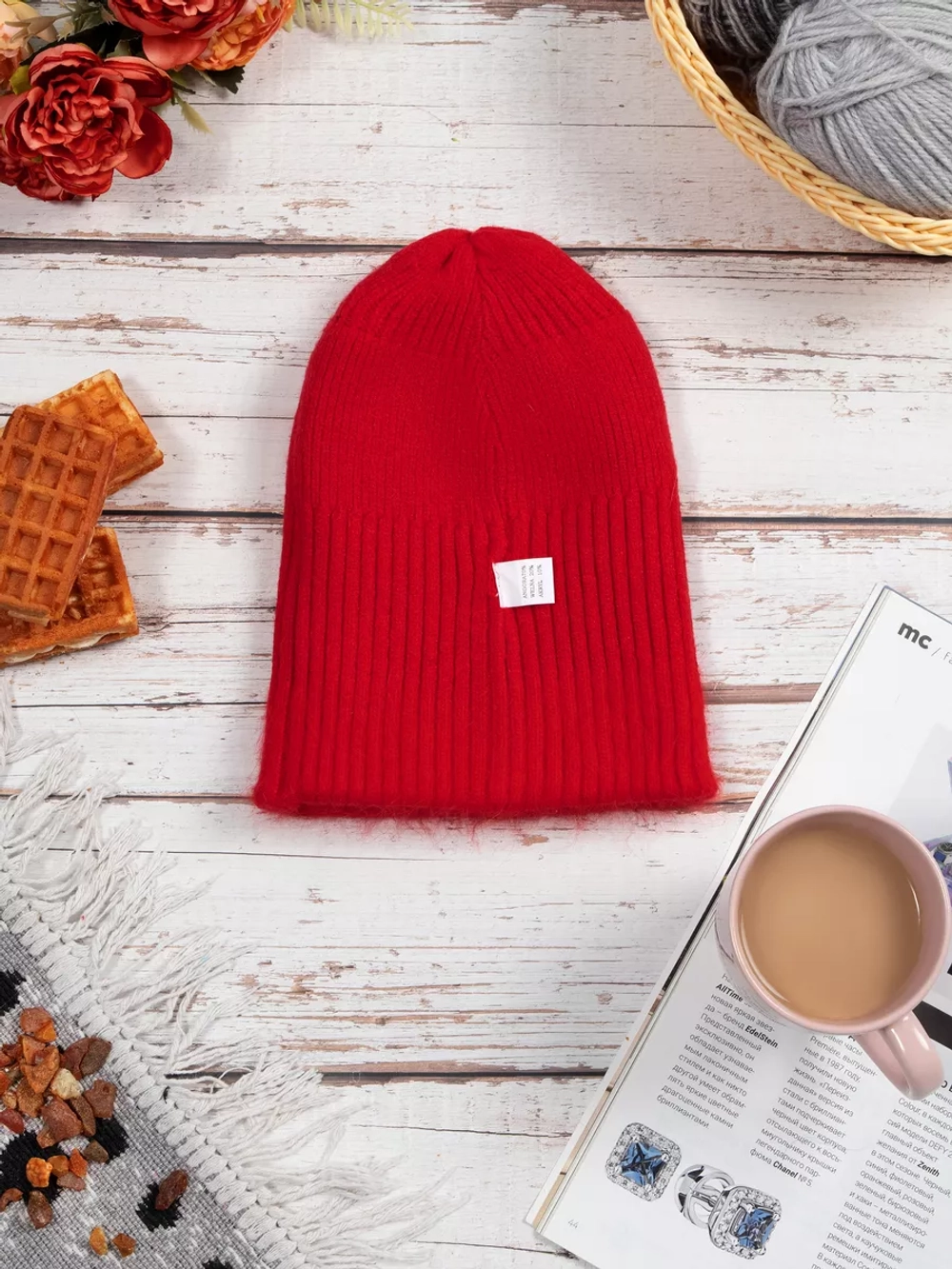 шапка ангора зимняя пушистая вязаная модная