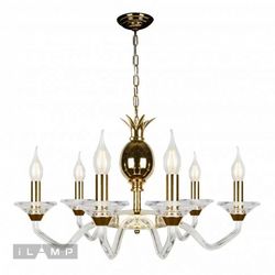 Подвесная люстра iLamp Flo YT2049-8 GD+Cear