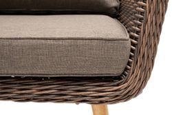 "Прованс" диван из искусственного ротанга трехместный, цвет коричневый