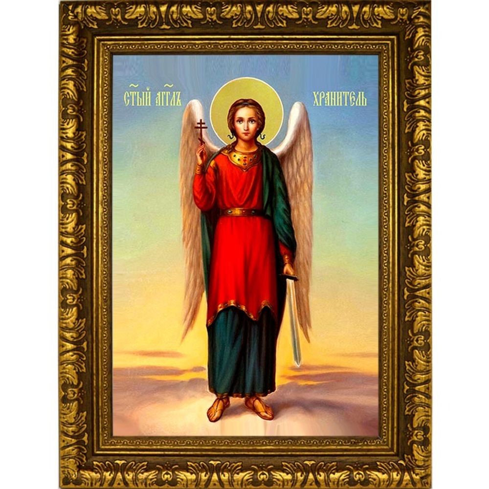 Ангел Хранитель в полный рост. Икона на холсте.