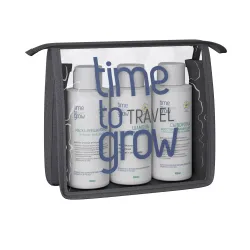 TIME TO GROW ДОРОЖНЫЙ НАБОР (восстанавливающий шампунь, восстанавливающая сыворотка,маска-прешампунь "глубокое очищение")