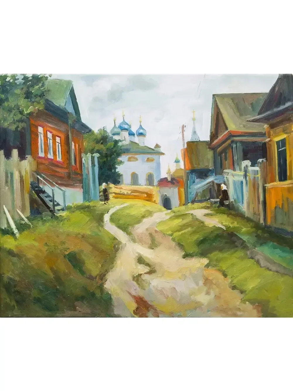 Картина маслом Русская глубинка Черная
