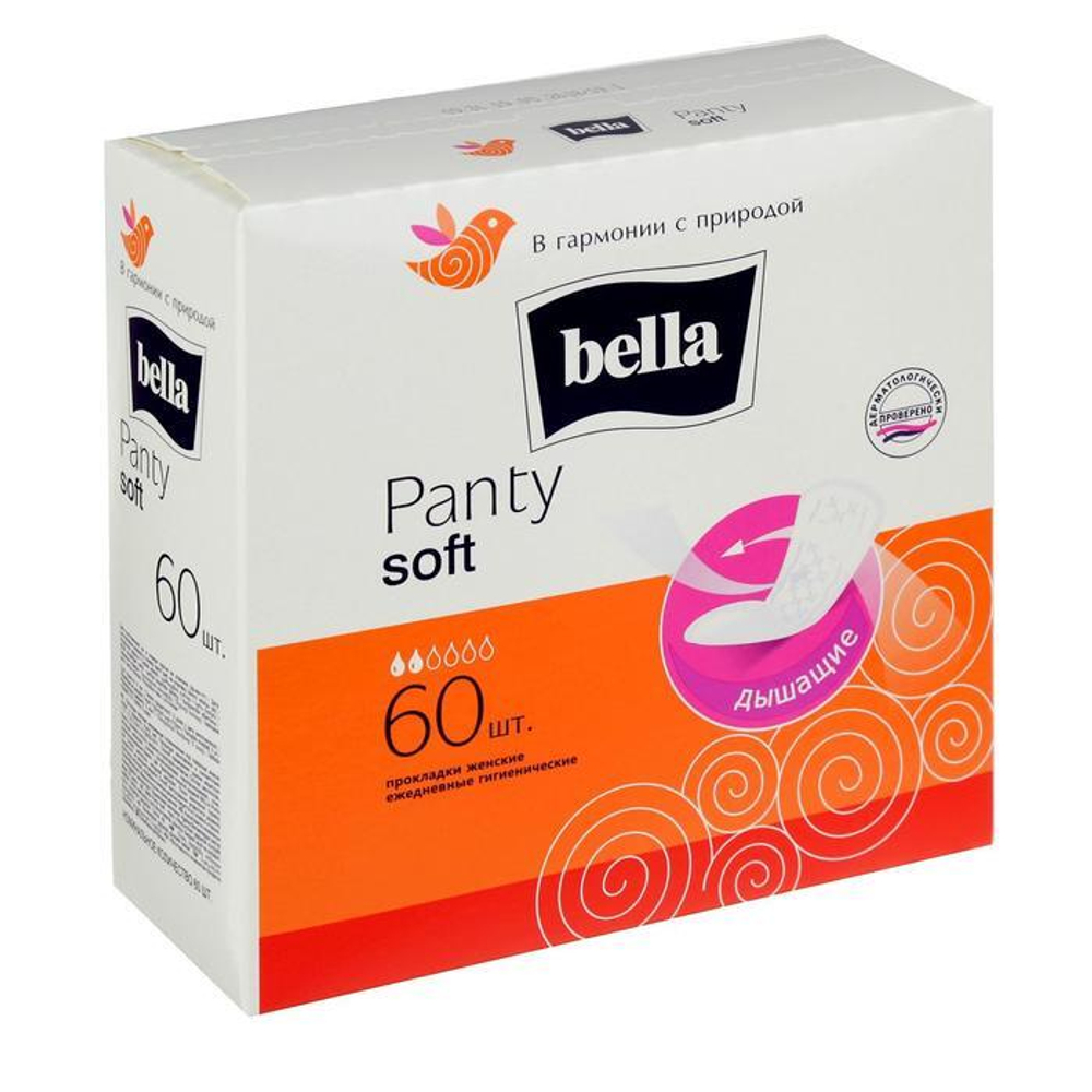 БЕЛЛА прокладки ежедн.PANTY Soft 60шт.(по 50+10шт.)