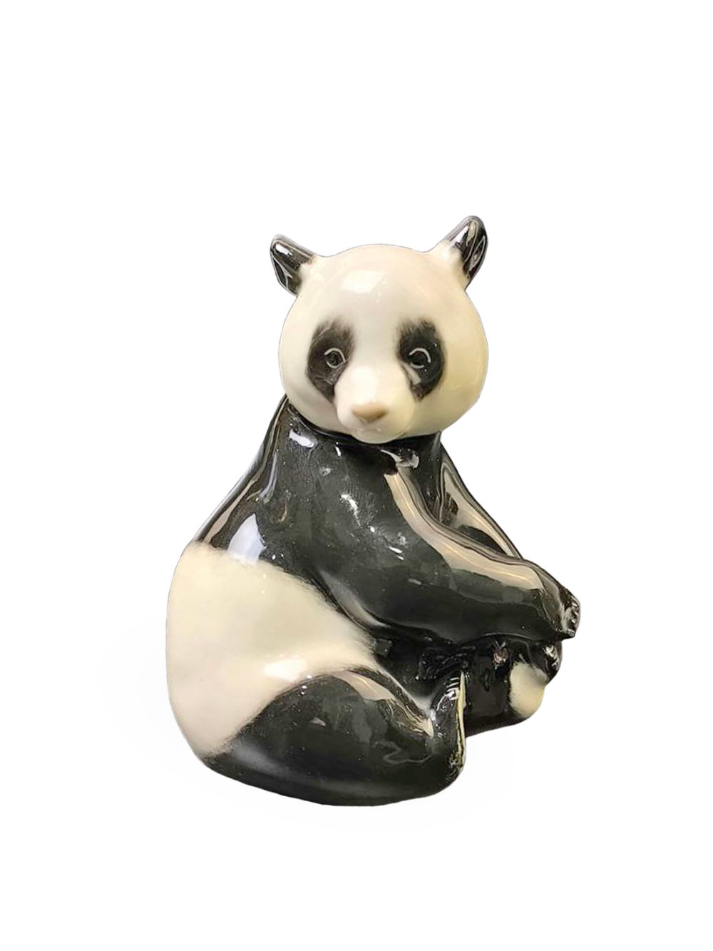 Фарфоровая статуэтка "Панда сидит" ЛФЗ