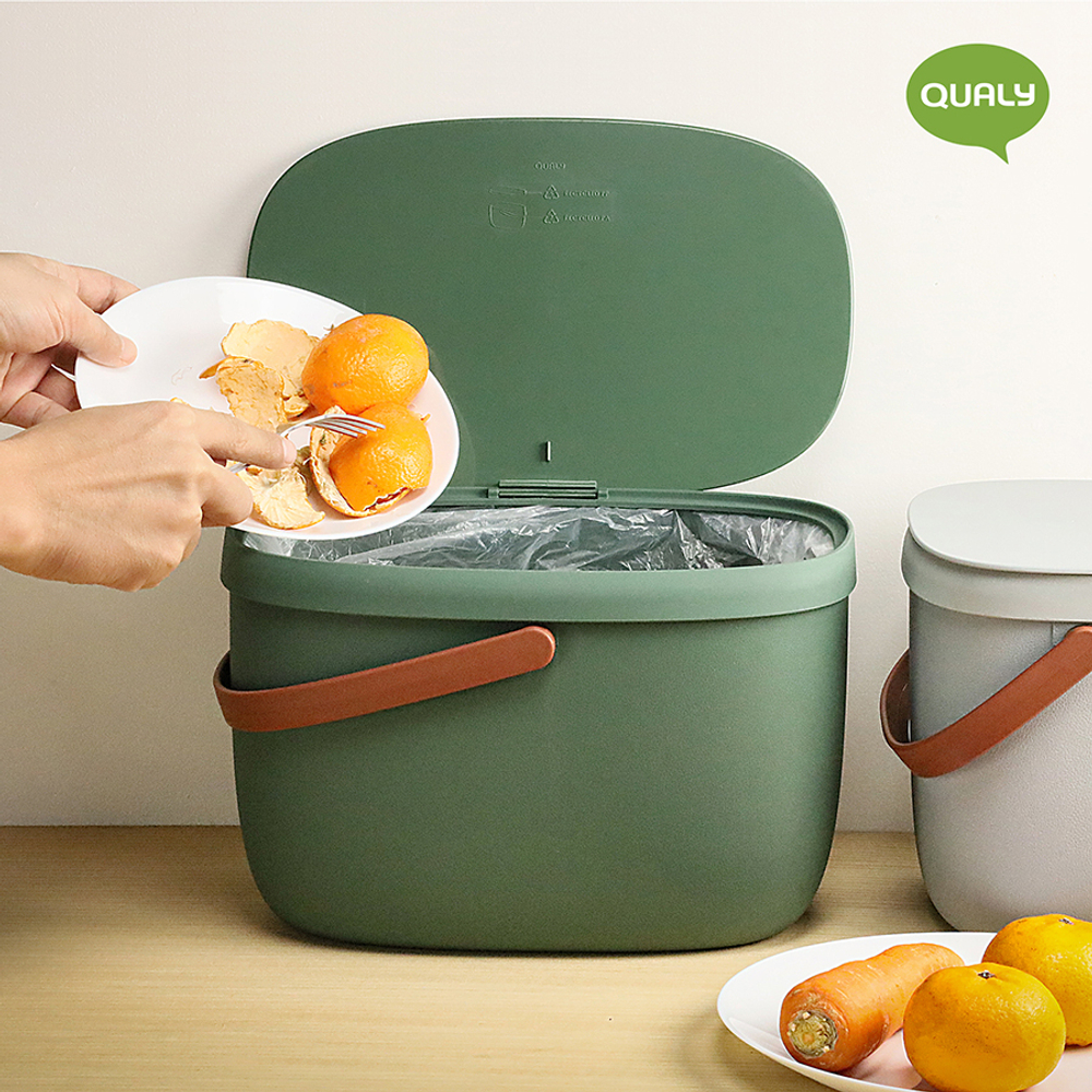 Контейнер для пищевых отходов foody, 7 л, серый