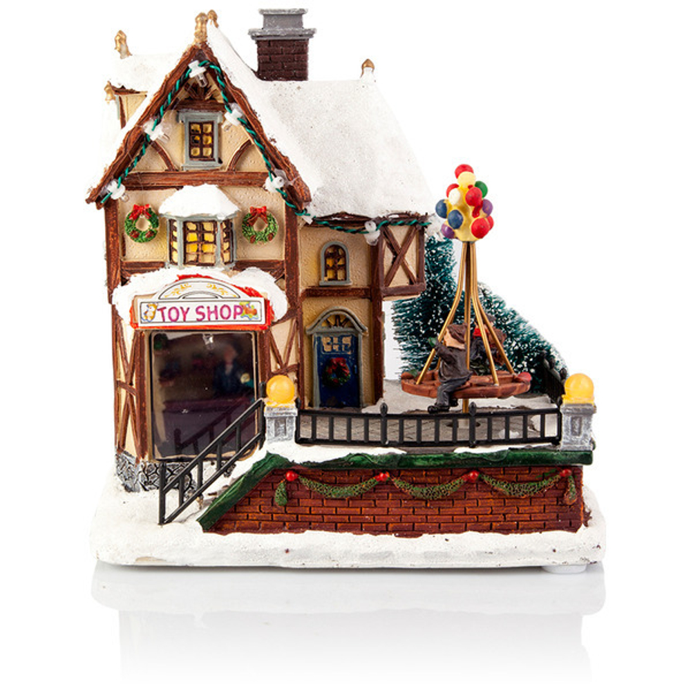 Фигурка 20см Музыкальная деревня с подсветкой Lamart