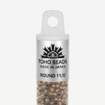 Японский бисер TOHO Round 11/0 (№989FM), с внутренним покрытием золотом 24К, матовый