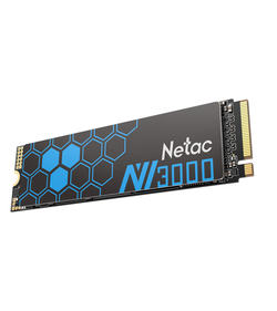 Ssd накопитель Netac SSD NV3000 1TB PCIe 3 x4 M.2 2280 NVMe 3D NAND, R/W up to 3100/2100MB/s, IOPS(R4K) 220K/160K, TBW 600TB, with heat sink, 5y wty