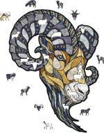 Деревянный, фигурный пазл EWA Горный Баран L 40x55 см