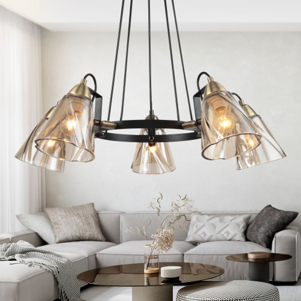 Люстра Rivoli Cathy 5106-305 5 х Е14 40 Вт лофт - кантри | Rivoli