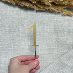 Свеча-топпер цифра «1» в золотом цвете