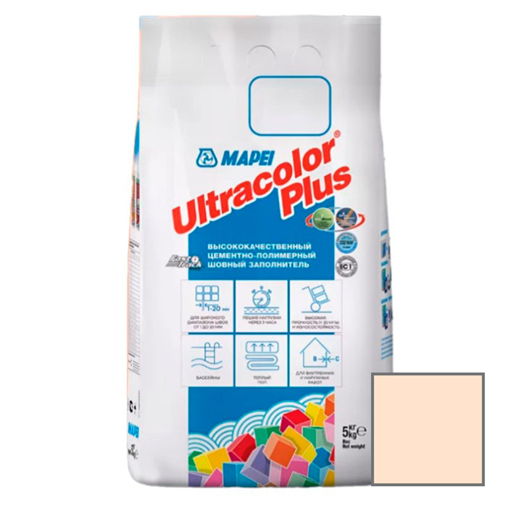 Затирка цементная Mapei Ultracolor Plus 258 бронзовая 5 кг