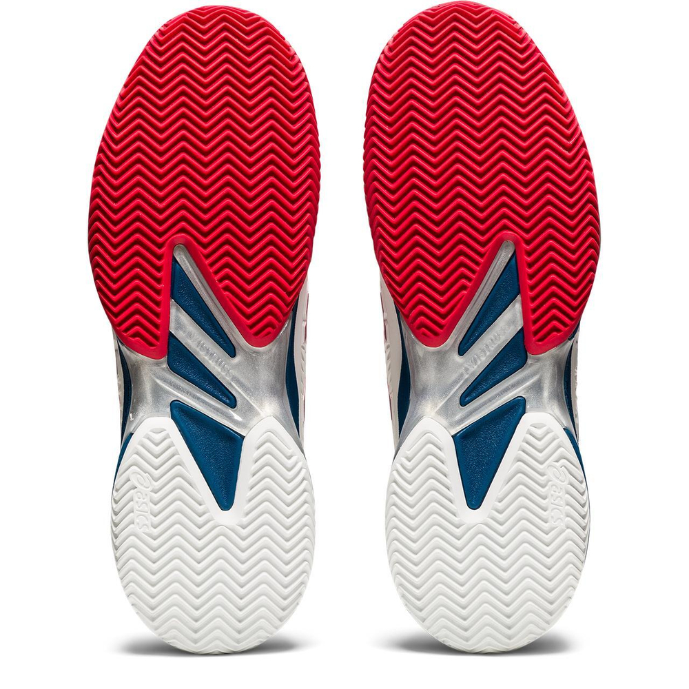 Мужские кроссовки теннисные Asics Court FF 2 Clay - white/mako blue