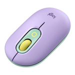Logitech Мышь беспроводная POP MOUSE WITH EMOJI, оптическая, 4000 dpi, Bluetooth/Радио, фиолетовый/зеленый.