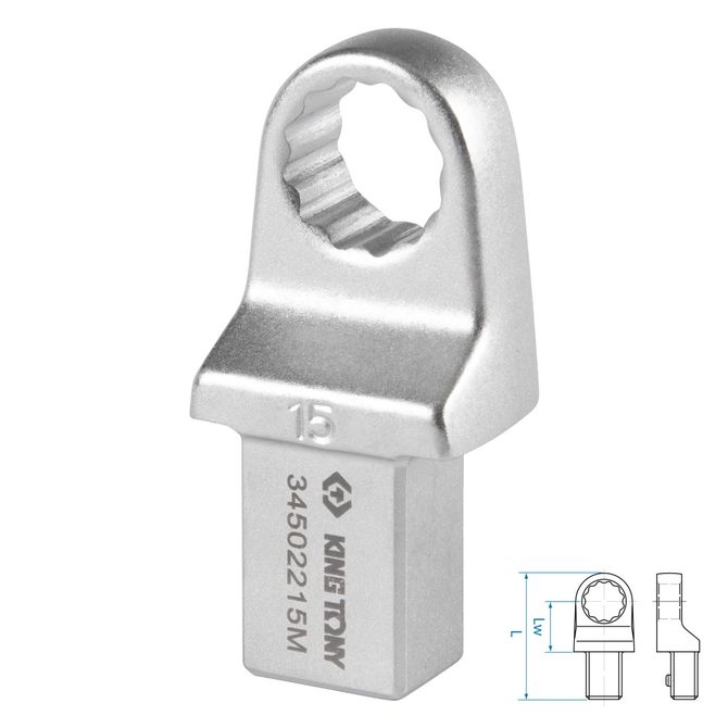 KING TONY (34502215M) Насадка накидная серии "FIT", 15 мм, 14х18 мм