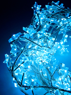 Гирлянда светодиодная "ЗВЕЗДОЧКИ" 200 LED, холод. белый., 2,8 м, GS IP20, 4.5V, адаптер MAG-G006-200