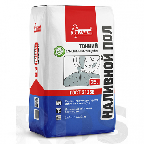 Наливной пол СТАРАТЕЛИ "Тонкий" 1-30 мм 25 кг
