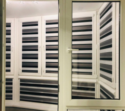 Рулонные шторы день-ночь кассетные с направляющими