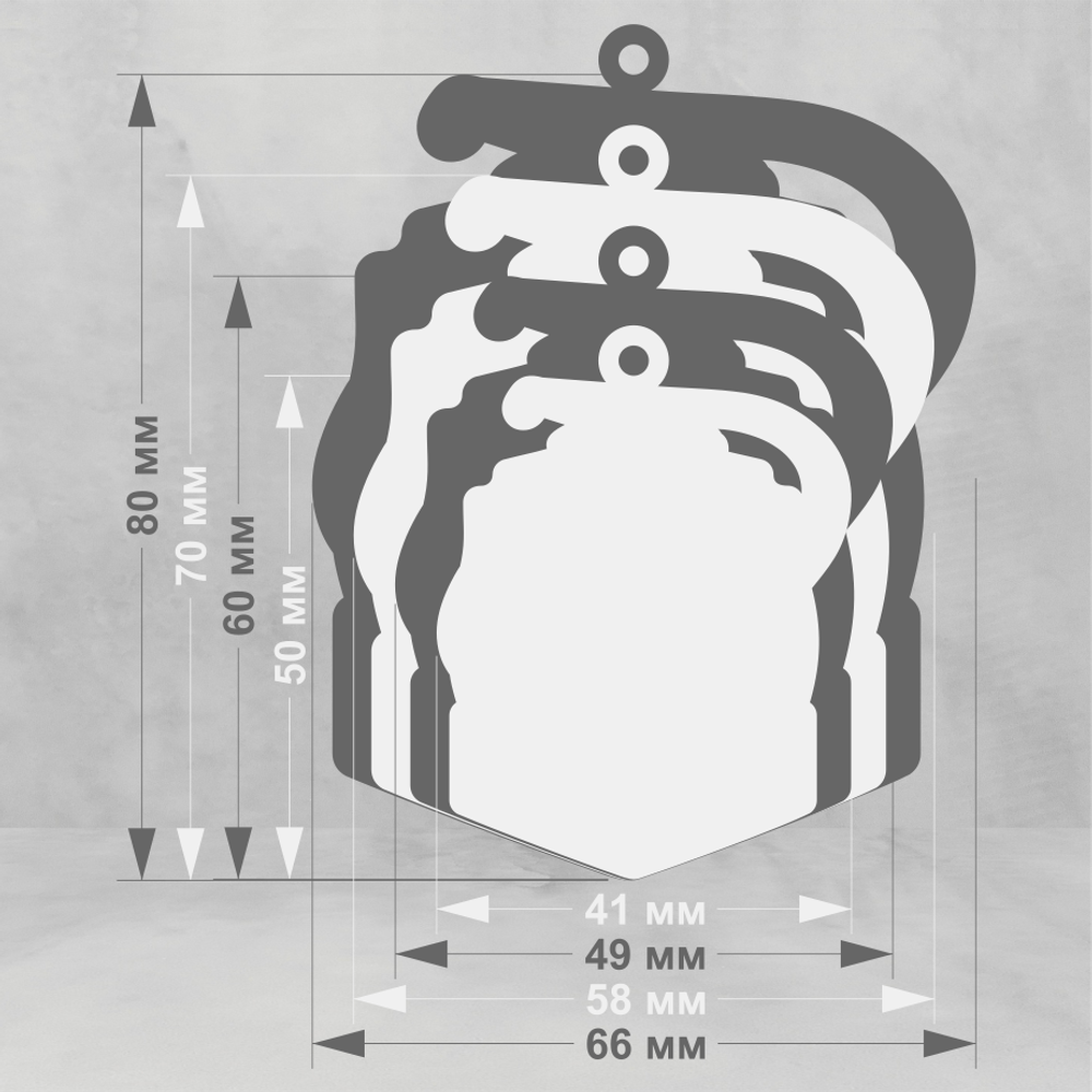 Акриловая медаль Гольф 1773-050