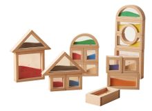 Деревянные сенсорные песочные блоки (18 штук)