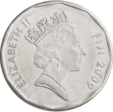 50 центов 2009 Фиджи. Парусник