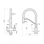 Смеситель Akeno-BN-BL латунь/нержавеющая сталь/черный