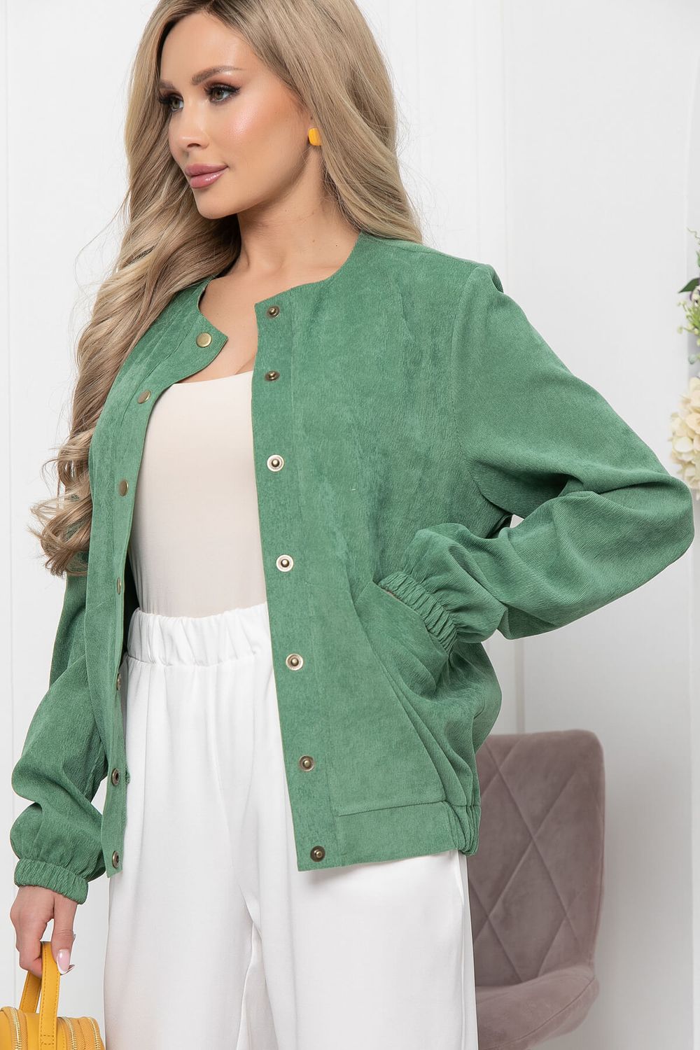 Бомбер "Диамант" (грин) Б5868 LT Collection (Акция)