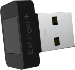 EzFinger2+ Black — Биометрический ключ безопасности с отпечатком пальца Аутентификация FIDO2/U2F для Windows Hello, Google, Office 365 и других платформ