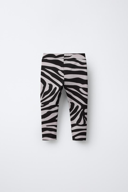 ZARA ДЫШАЩИЕ ЛЕГИНСЫ «ЗЕБРА», ЧЕРНЫЙ/ЭКРЮ