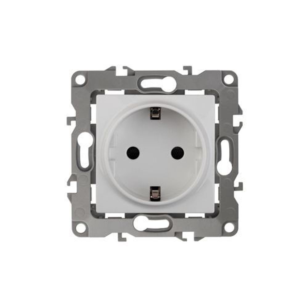 Розетка 1-м СП Эра12 12-2001-01 16А IP20 16AX 250В 2P+E Schuko без монтаж. лапок механизм бел. Эра Б0014681 Розетка 1-м СП Эра12 12-2001-01 16А IP20 16AX 250В 2P+E Schuko без монтаж. лапок механизм бел. Эра Б0014681