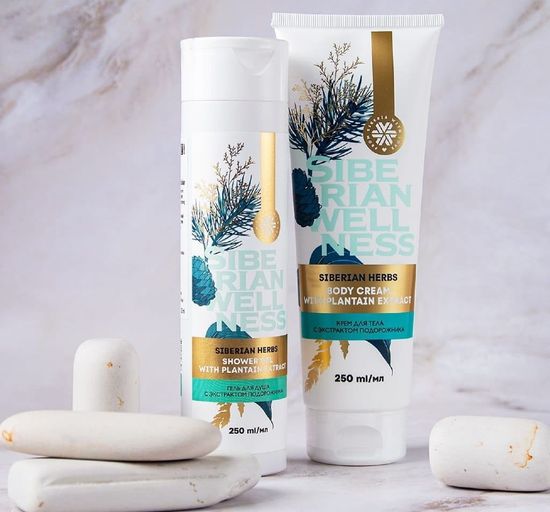 Гель для душа с экстрактом подорожника Siberian Herb