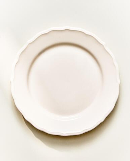 Zara Home тарелка десертная из фаянса, цвет бежевый, 21.5 см