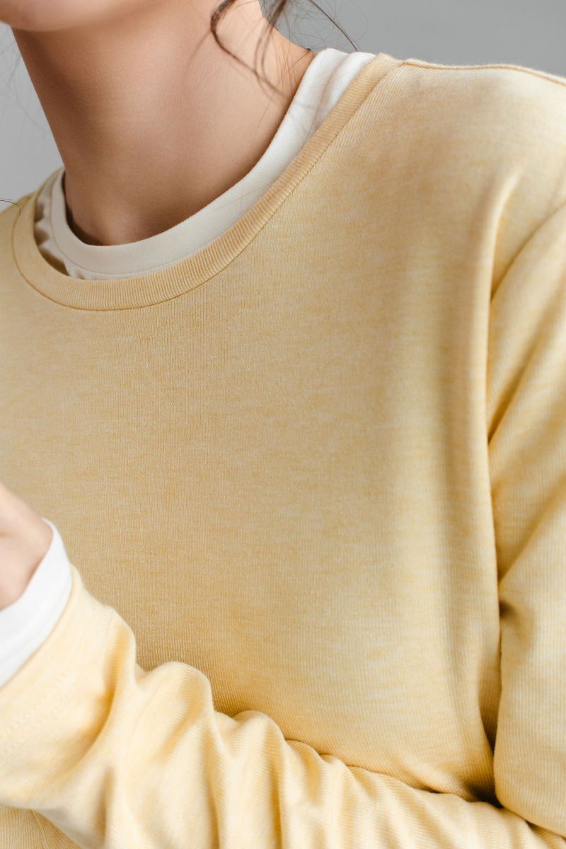 Лонгслив лимонный