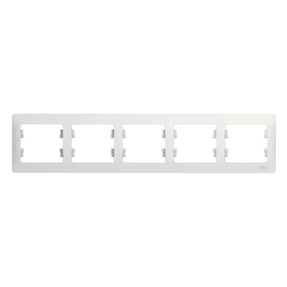GLOSSA 5-постовая РАМКА, горизонтальная, БЕЛЫЙ