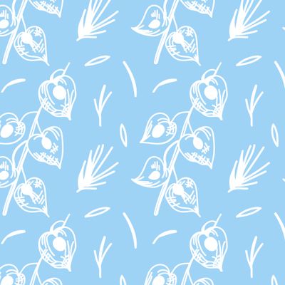 Бесшовный принт c зимней ботаникой