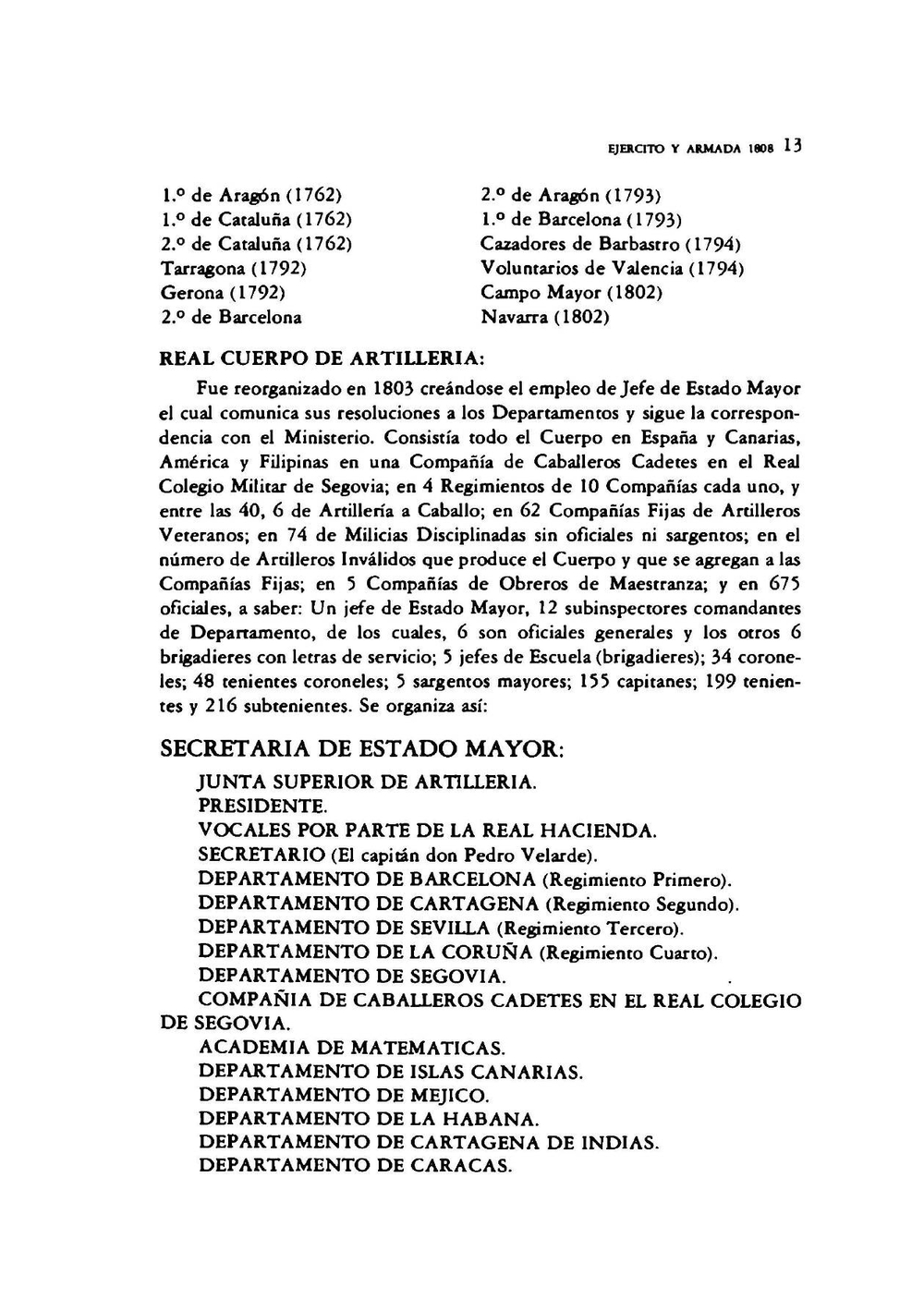 Uniformes militares españoles. El ejército y la armada en 1808 | J.M. Bueno