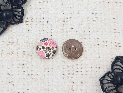 Пуговицы костюмные под дерево, d 1,3 см, 2 прокола