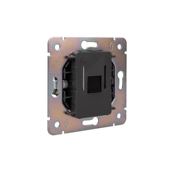 Розетка ROUND компьютерная RJ45 кат6 с/у оникс KRANZ