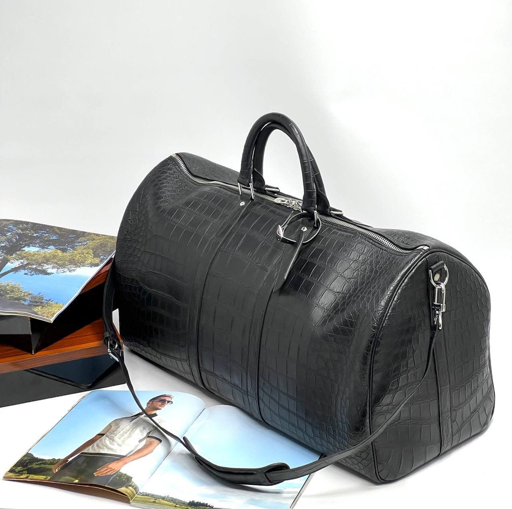 Дорожная сумка Louis Vuitton из кожи крокодила