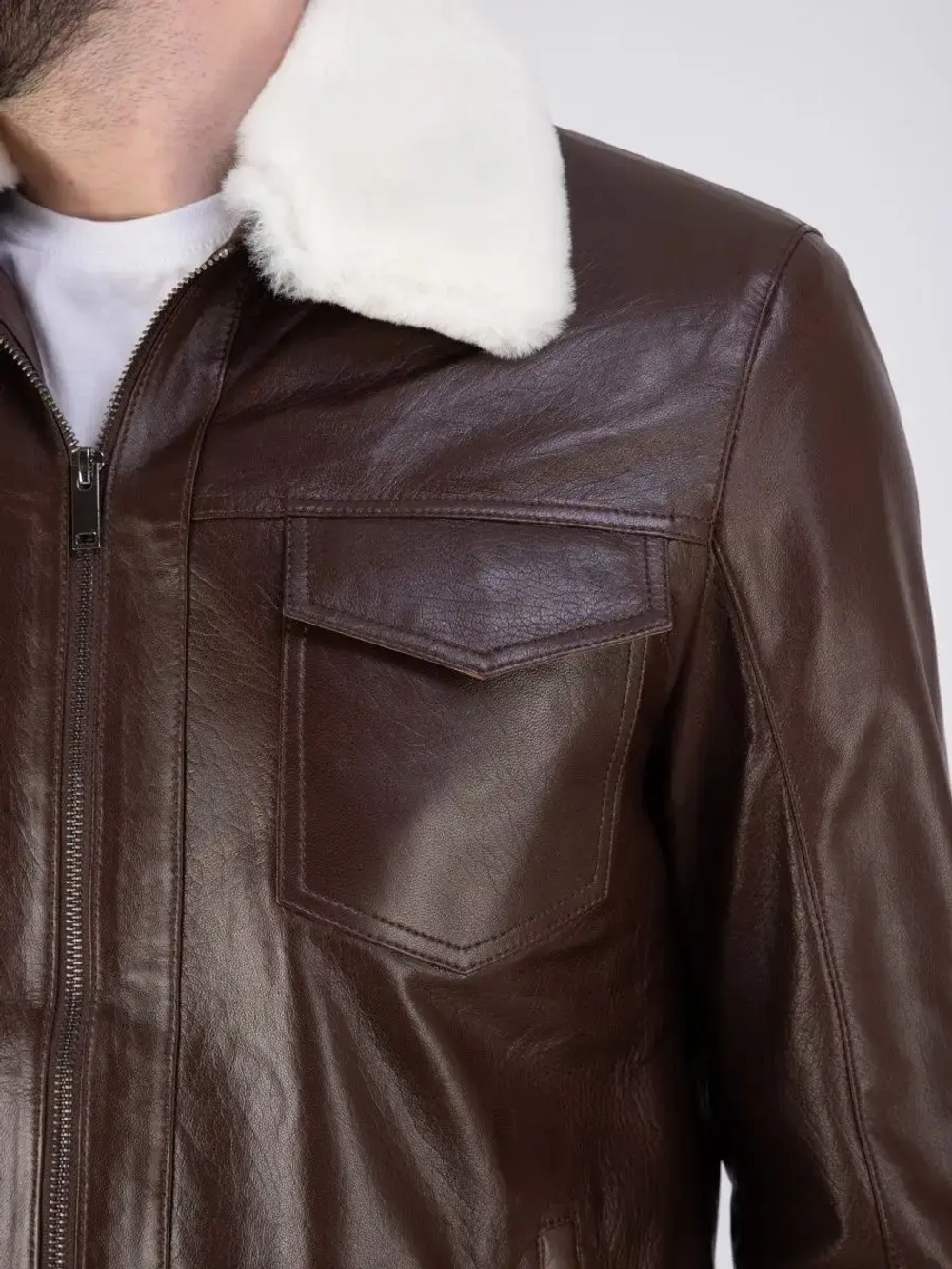 Куртка весна кожаная натуральная