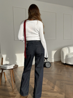 Джинсы-тубы с защипами