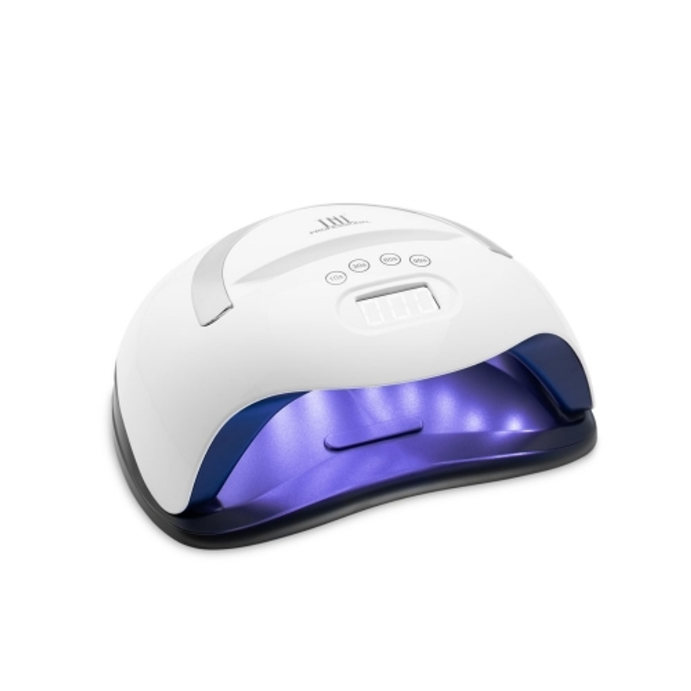 UV LED лампа для маникюра «Desired lux», белая с серебряной ручкой, 168W, TNL