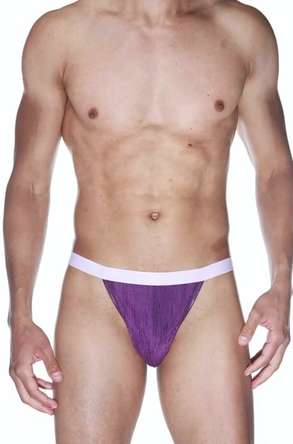 Стильные мужские трусики-тонги (Размер: S-M) (Цвет: фиолетовый)