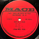 Бах - Соната и партита для скрипки без аккомпанемента Vol.III (США 1964г.)