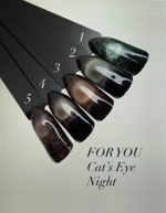 FOR YOU Гель лак для ногтей Cat's eye NIGHT № 02
