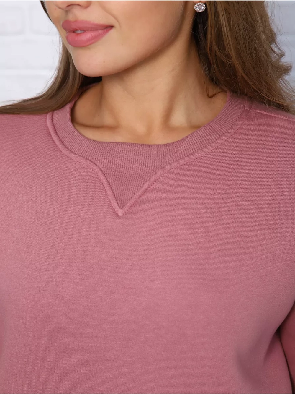 Свитшот утепленный оверсайз базовый