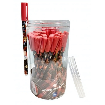 Ручка шариковая 0.7мм синяя "Ученицы" (Центрум)